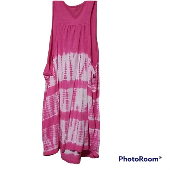 Motherhood Maternity Tank Top Tye Dye Pink White Sz XL Sleeveless Comfortable - Picture 1 of 4